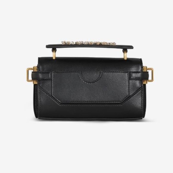Balmain B-Buzz 19 Embellished Leather Crossbody Bag Black - Picture 4 of 15